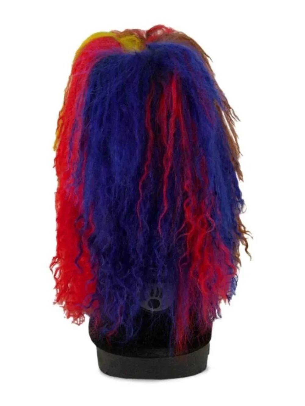 Bearpaw Boo Rasta Tie Dye Shearling Wool Curly Lamb Fur Boho Sherpa Boots 7 NEW